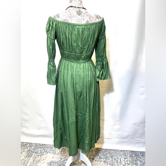 ALEXIA ADMOR Green smocked midi dress size 8 - Picture 7 of 14